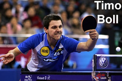Timo Boll is sponsored by Butterfly