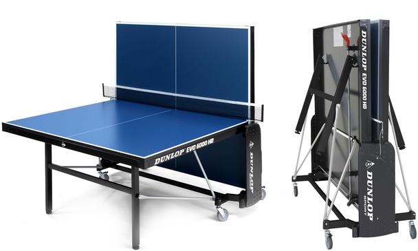 Dunlop EVO 6000 HD Indoor Table Tennis Table in Playback and Folded