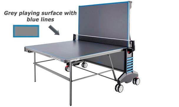Kettler Classic Indoor 4 Table Tennis Table in Playback Position