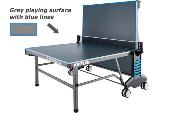 Kettler Classic 10 Outdoor Table Tennis Table In Playback Position