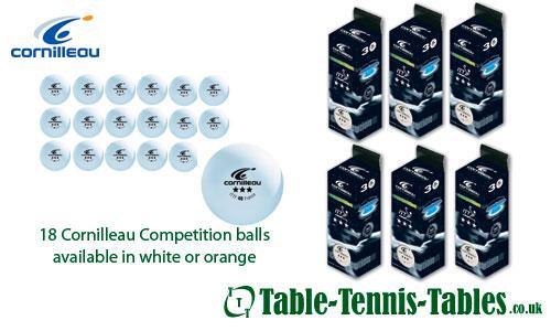Cornilleau- 18 'Competition' ITTF 3 Star 40mm balls