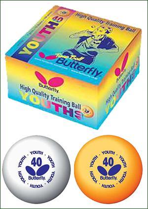 Butterfly  Youth training balls box of 144