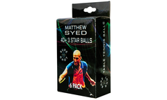 Matthew Syed 3 Star Table Tennis White Balls  (6 pack)