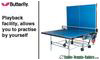 Butterfly Indoor - Playback Rollaway - Table Tennis Table