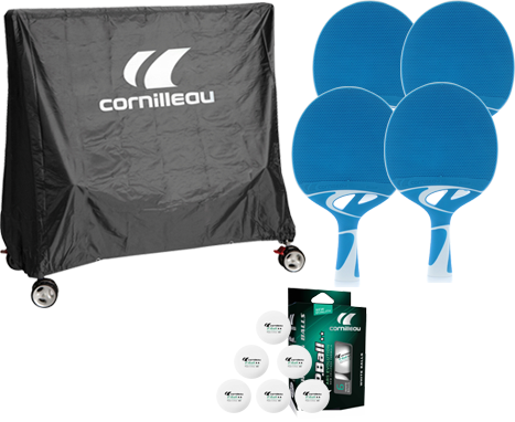 Cornilleau Nexeo 70 Racchette Ping Pong, Nero/Bianco