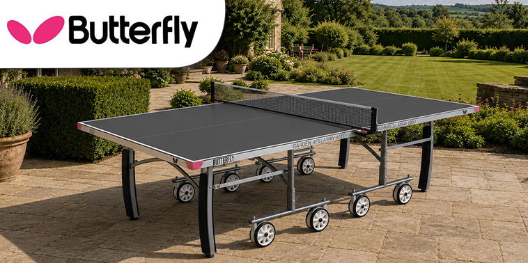 Butterfly outdoor table tennis table and brand logo