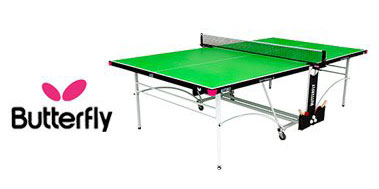 Butterfly Indoor table tennis table and brand logo