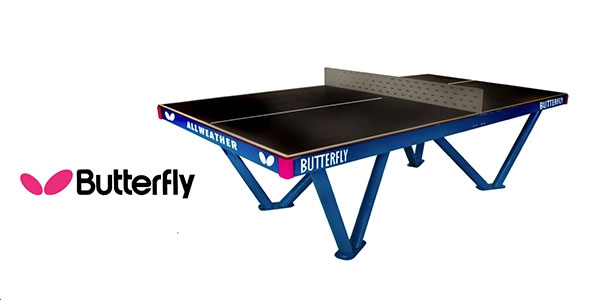Butterfly outdoor table tennis table and brand logo