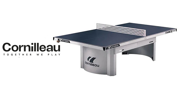 Cornilleau outdoor table tennis table and brand logo