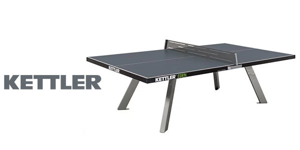 Kettler outdoor table tennis table and brand logo