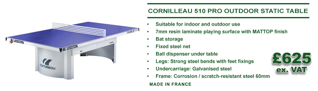 Cornilleau Pro 510 Static Outdoor Table Tennis Table