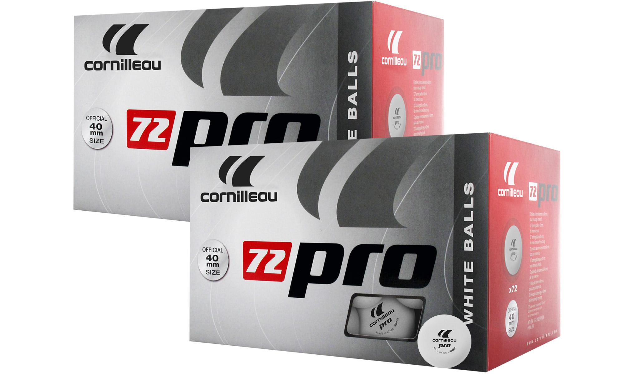 Cornilleau Pro Table Tennis Balls. White, 40mm, Pack of 144.