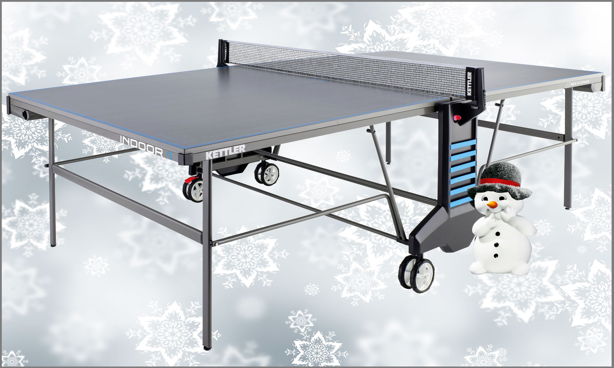 Kettler Classic Indoor 4 Table Tennis Table Grey