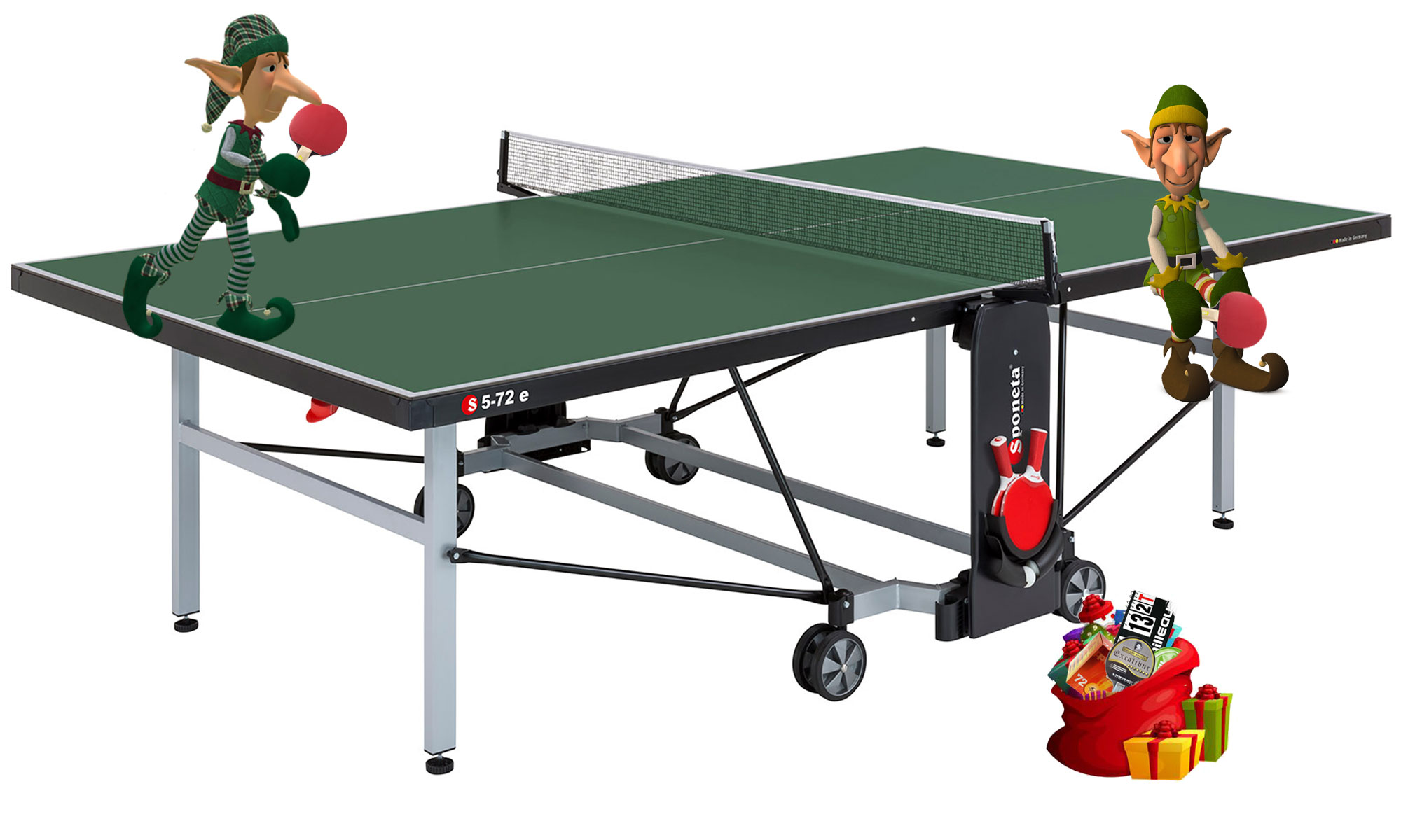 Sponeta Deluxe Outdoor Green Table Tennis Table
