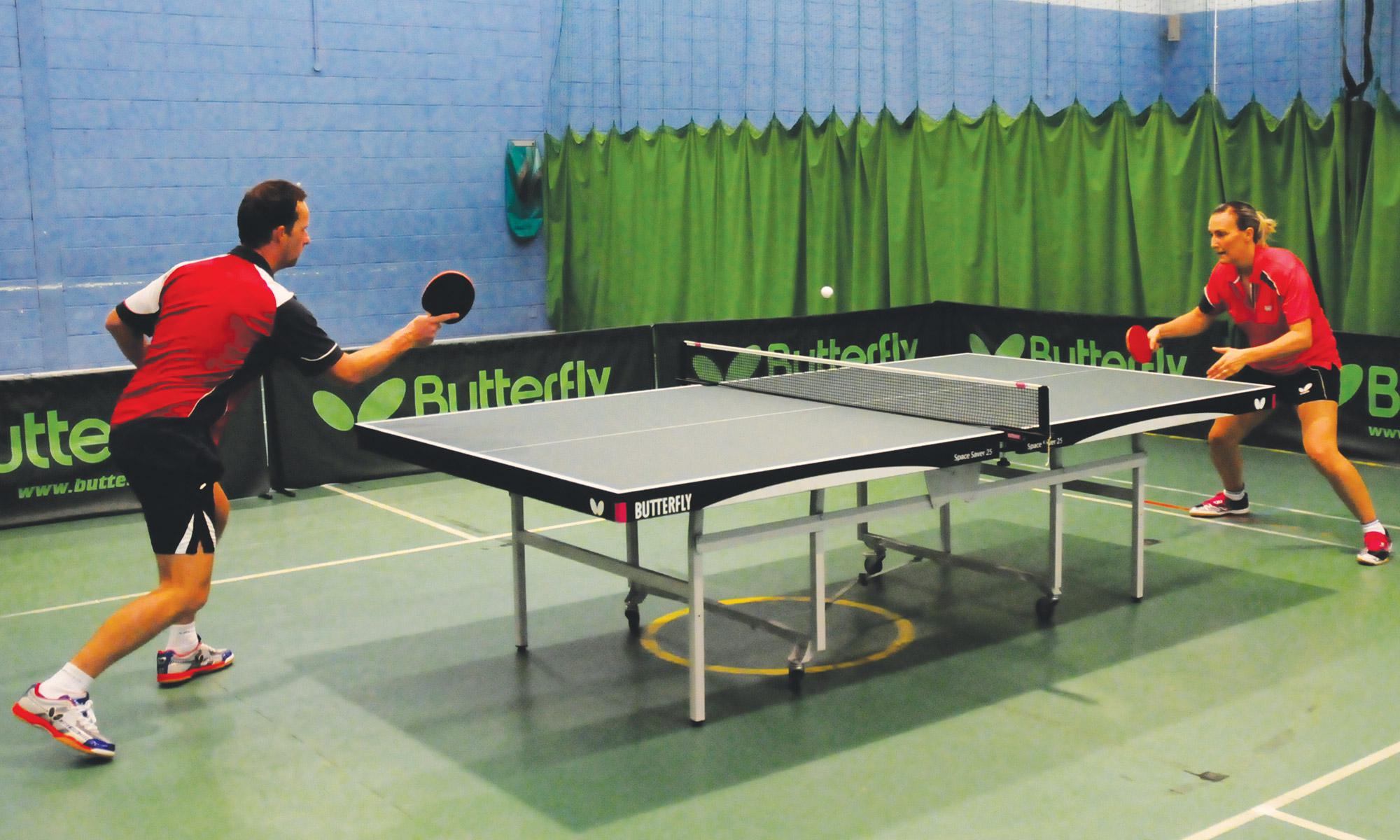 Butterfly Space Saver indoor table tennis table lifestyle image