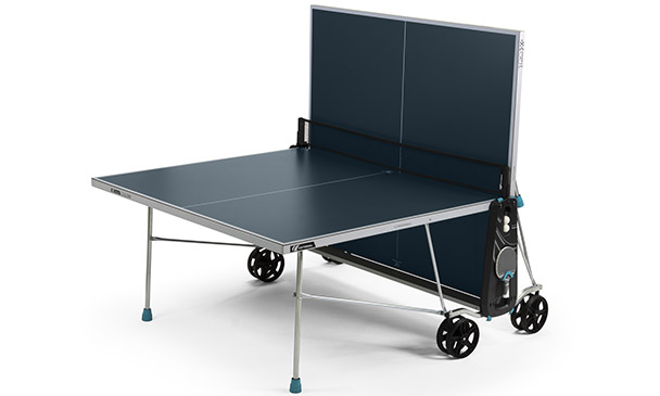 Blue Cornilleau Sport 100X Outdoor Table Tennis Table in Playback Position