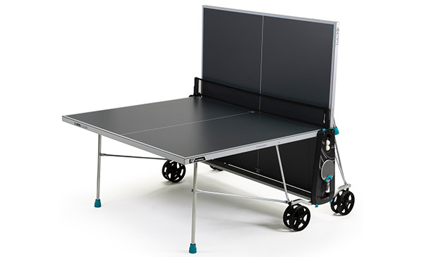 Grey Cornilleau Sport 100X Outdoor Table Tennis Table in Playback Position