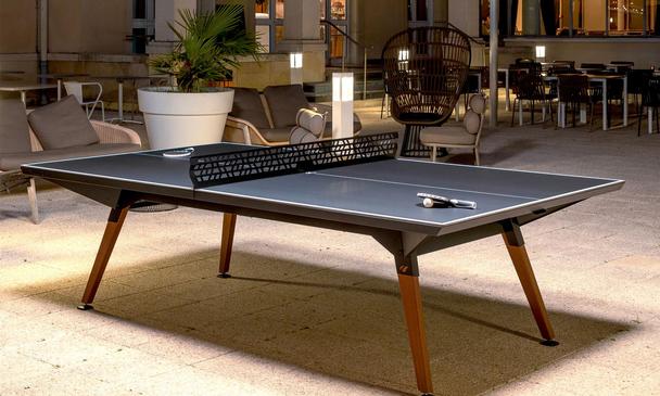 New Outdoor Cornilleau Black Lifestyle Ping Table - Black TT Top