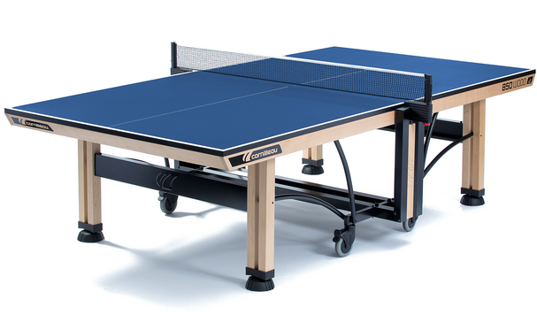 Blue Cornilleau Competition 850 ITTF Wood Indoor Table Tennis Table