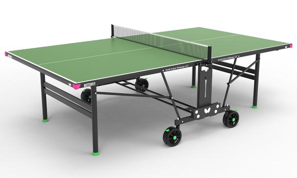 Blue Butterfly Spirit 19 Rollaway Indoor Table Tennis Table In Playback Position