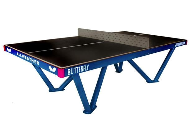 Butterfly City Concrete Table Tennis Table With Christmas Background