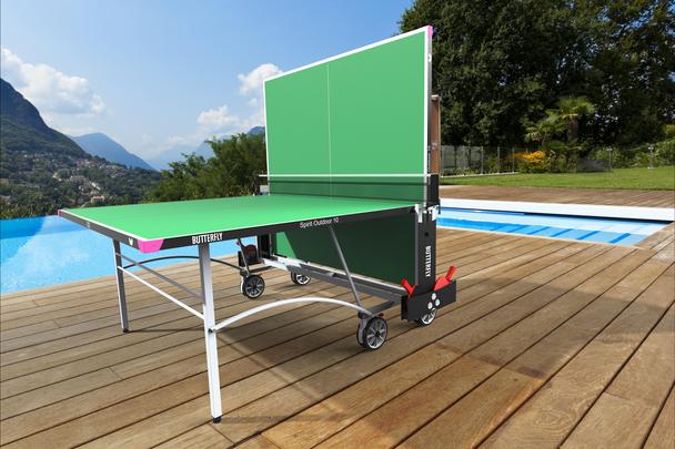 Butterfly Spirit 10 Outdoor Rollaway Table Tennis Table  