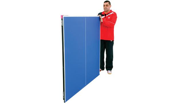 Butterfly Compact 16 (fullsize, compact storage) Indoor Table Tennis Table in Folded Position