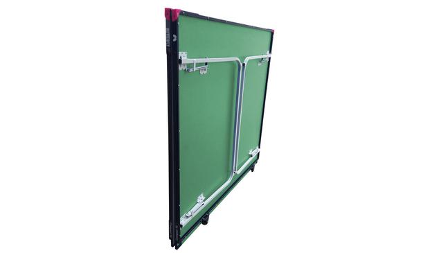 Green Butterfly Compact 16 (fullsize, compact storage) Indoor Table Tennis Table in Folded Position