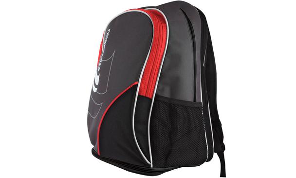 Side of Black and Red Cornilleau FITTCARE Backpack