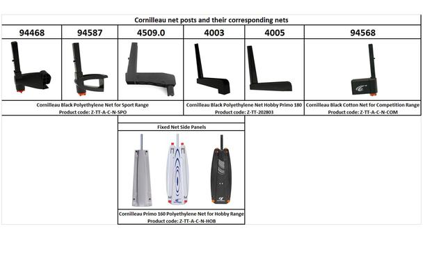 2 x Cornilleau Net Posts: 4776.0 (come as a pair)