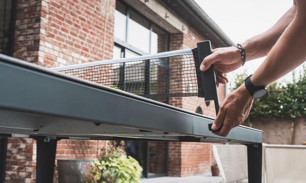Cornilleau Hyphen Outdoor Table Tennis Table - Grey / Stone