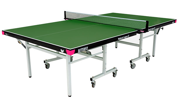 Butterfly National League 22 Rollaway Green Indoor Table Tennis Table