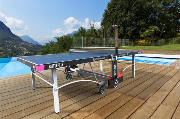 Butterfly Spirit 18 Outdoor Rollaway Table Tennis Table