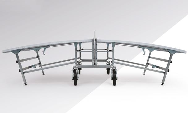 Teqball Lite Rollaway table side view