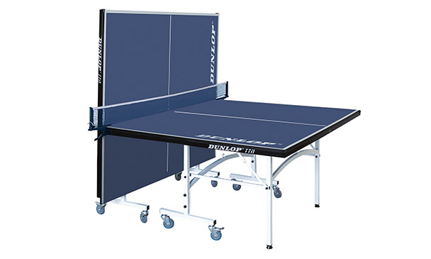 Blue Dunlop TTi1 Indoor Table Tennis Table  In Playback Position