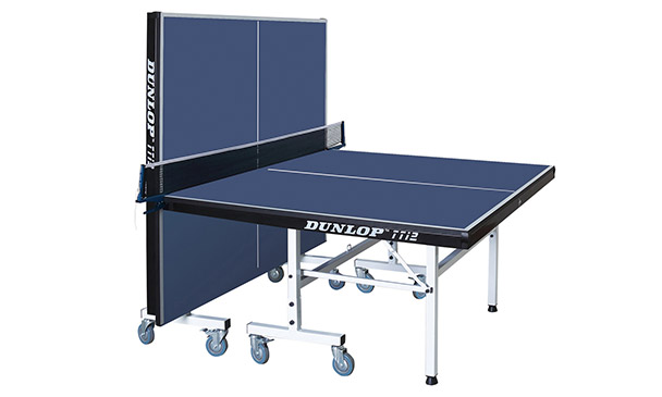 Blue Dunlop TTi2 Indoor Table Tennis Table In Playback Position
