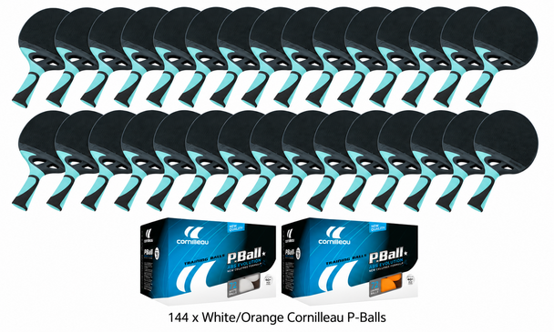 Class Pack - 30 x Tacteo 30 Bats & 144 x Cornilleau P-Balls