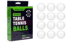 Matthew Syed Outdoor Table Tennis Balls by Sure Shot: 12 pack - White