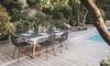 Cornilleau Medium Play-Style Outdoor Ping Table - White Frame / Dark Stone Top