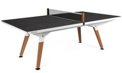 Cornilleau Medium Play-Style Outdoor Ping Table - White Frame / Dark Stone Top
