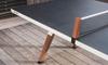 Cornilleau Medium Play-Style Outdoor Ping Table - White Frame / Dark Stone Top