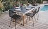 Cornilleau Medium Play-Style Outdoor Ping Table - White Frame / Dark Stone Top