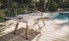Cornilleau Medium Play-Style Outdoor Ping Table - White Frame / Dark Stone Top