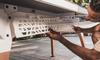 Cornilleau Medium Play-Style Outdoor Ping Table - White Frame / Dark Stone Top