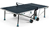 Blue Cornilleau Sport 300X Outdoor Table Tennis Table in Playing Position