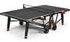 Cornilleau Performance 700X Crossover Black Outdoor Table Tennis Table in Playing Position