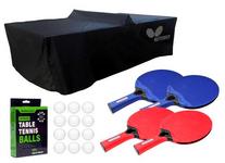 Static Table Accessory Pack | 4 Outdoor Bats | 12 Balls | Static Table Cover