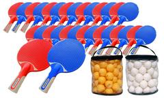Sure Shot Class Pack - 30 x Weatherproof Bats (15 Red & 15 Blue) & 144 x Matthew Syed Balls